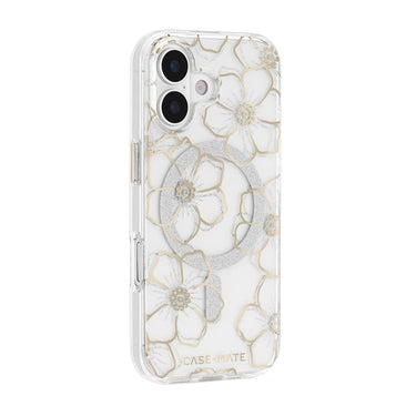Case-Mate Floral Gems MagSafe Case For Apple iPhone 17- Gold